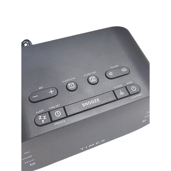 Timex Black Digital Alarm Clock  & FM Radio - Picture 2 of 5